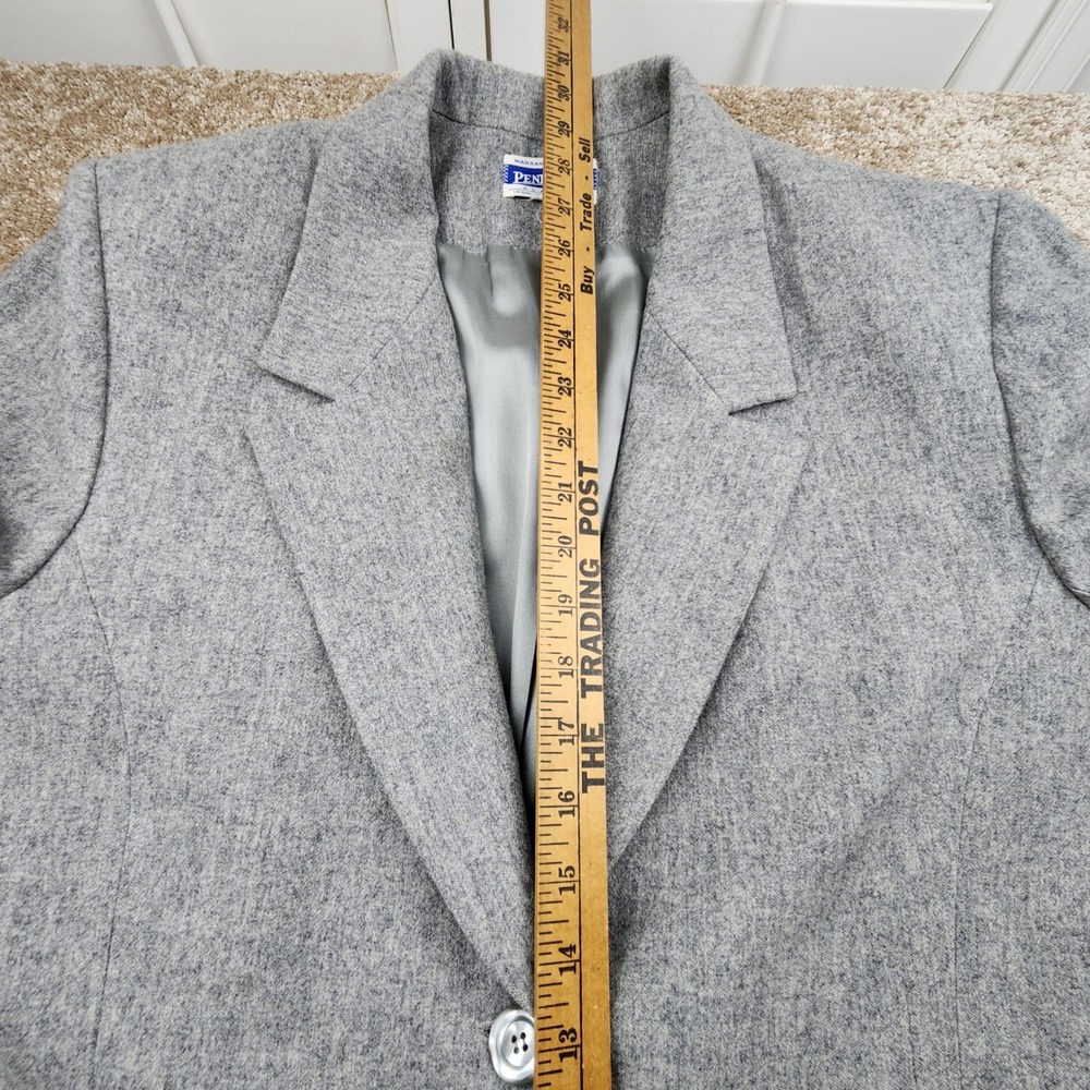 Pendleton Classic Blazer Gray Wool Blend Long Sle… - image 4
